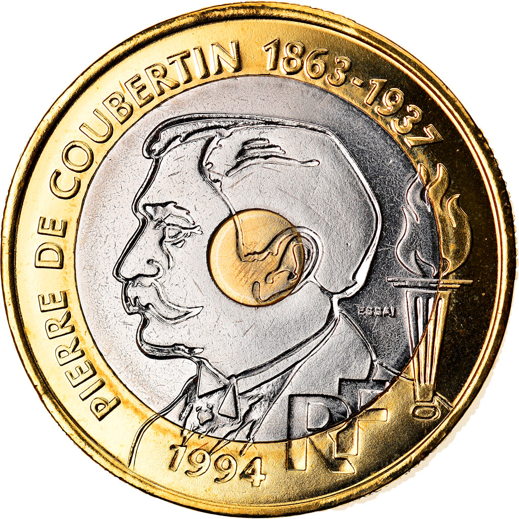 Coin, France, 20 Francs, 1994, Paris, ESSAI, MS(65-70), Bimetallic, Gadoury:873