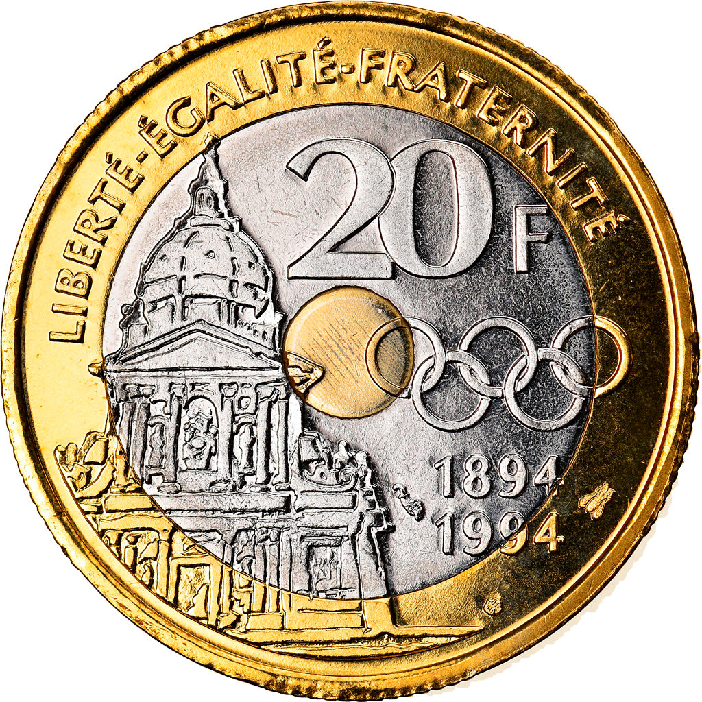 Coin, France, 20 Francs, 1994, Paris, ESSAI, MS(65-70), Bimetallic, Gadoury:873