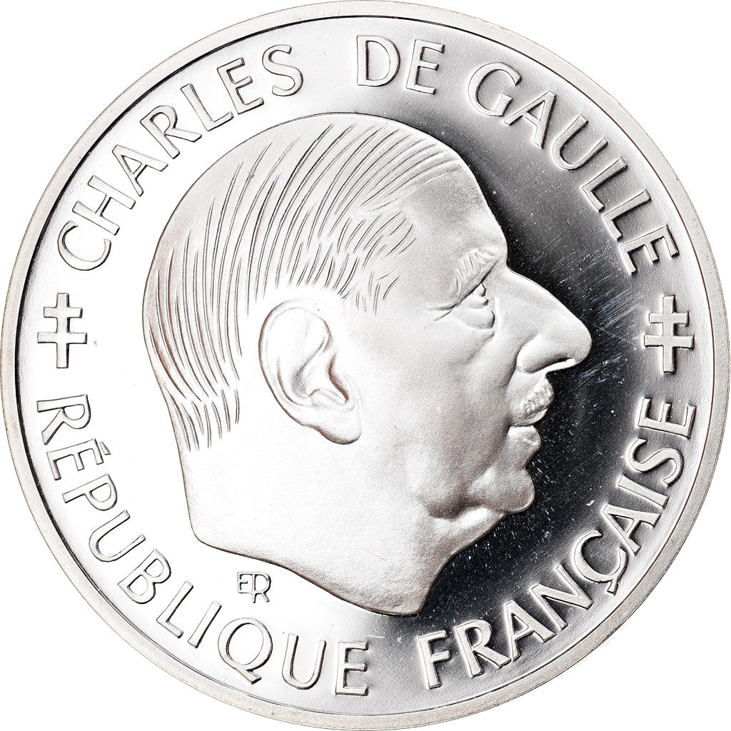 Monnaie, France, Charles de Gaulle, Franc, 1988, Paris, Proof, FDC, Argent