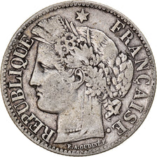 Coin, France, Cérès, 2 Francs, 1872, Bordeaux, VF(30-35), Silver, KM:817.2