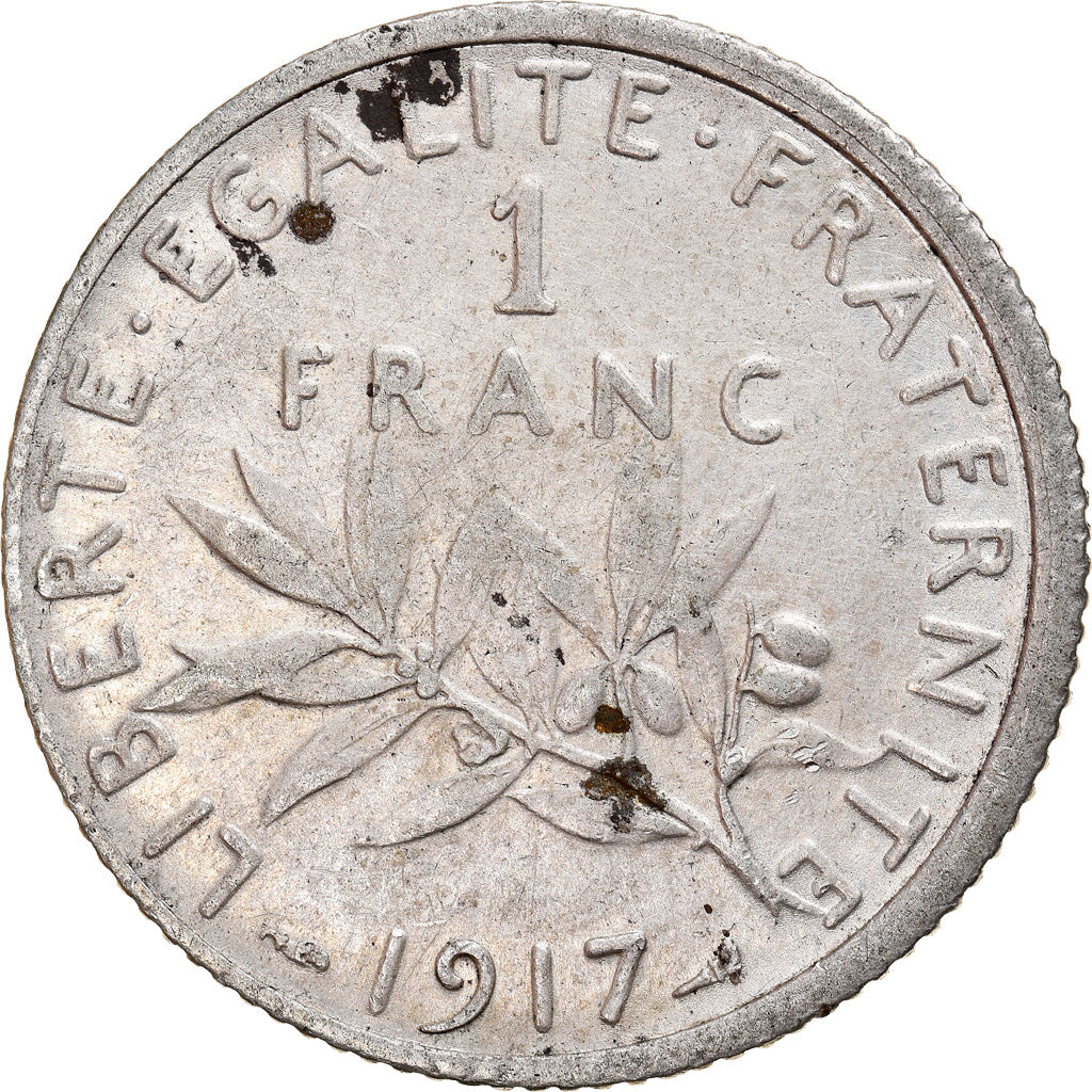 Münze, Frankreich, Semeuse, Franc, 1917, Paris, SS, Silber, KM:844.1