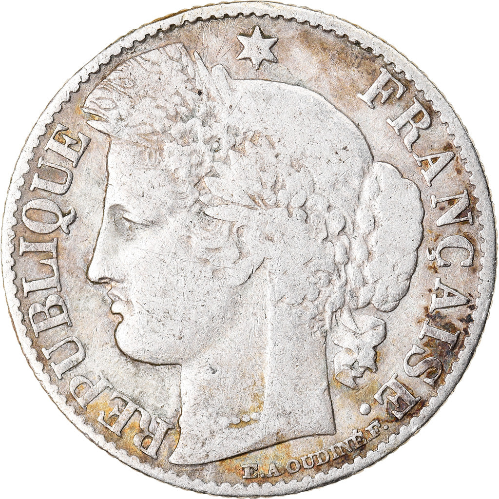 Monnaie, France, Cérès, 50 Centimes, 1872, Paris, TB+, Argent, Gadoury:419a