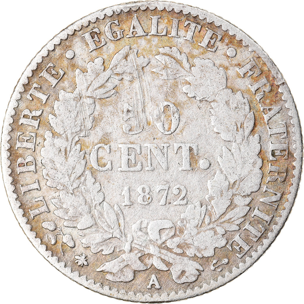Monnaie, France, Cérès, 50 Centimes, 1872, Paris, TB+, Argent, Gadoury:419a