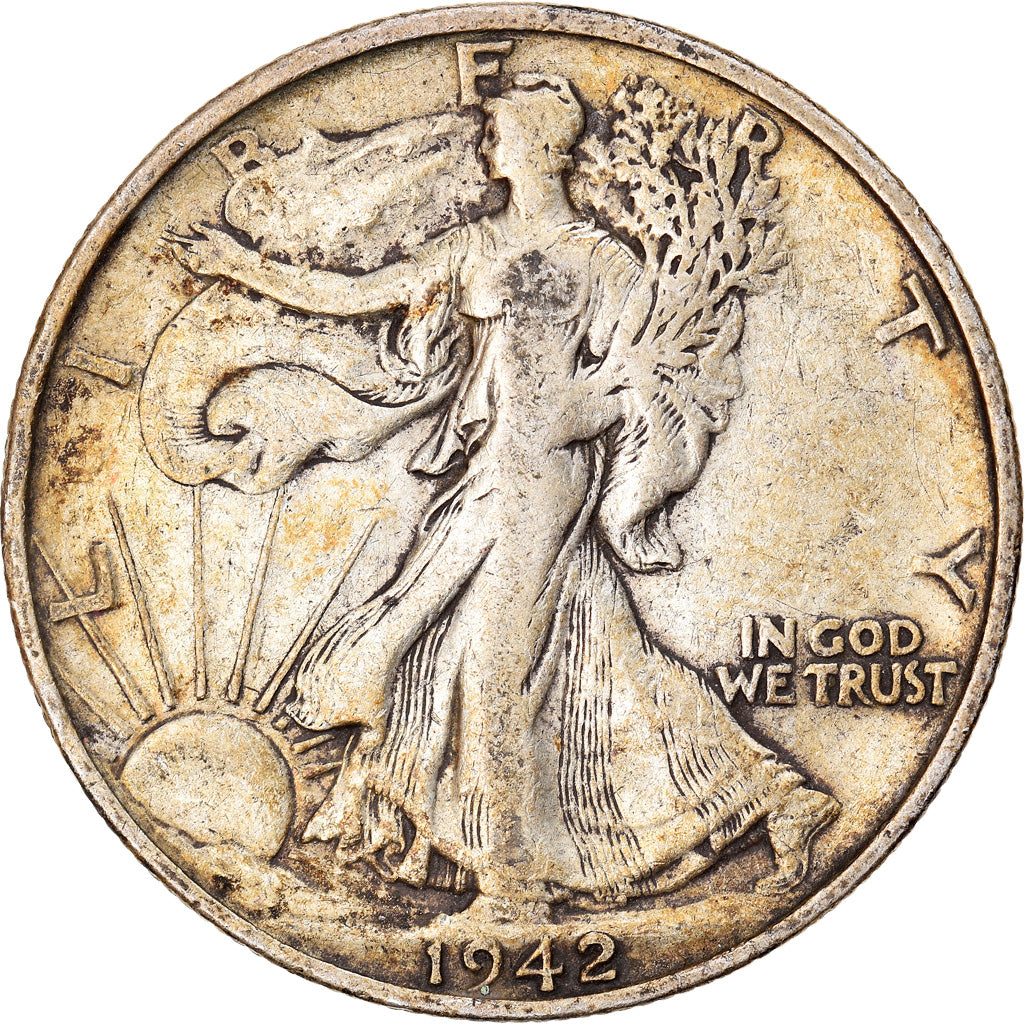 Coin, United States, Liberty Walking, Half Dollar, 1942, San Francisco