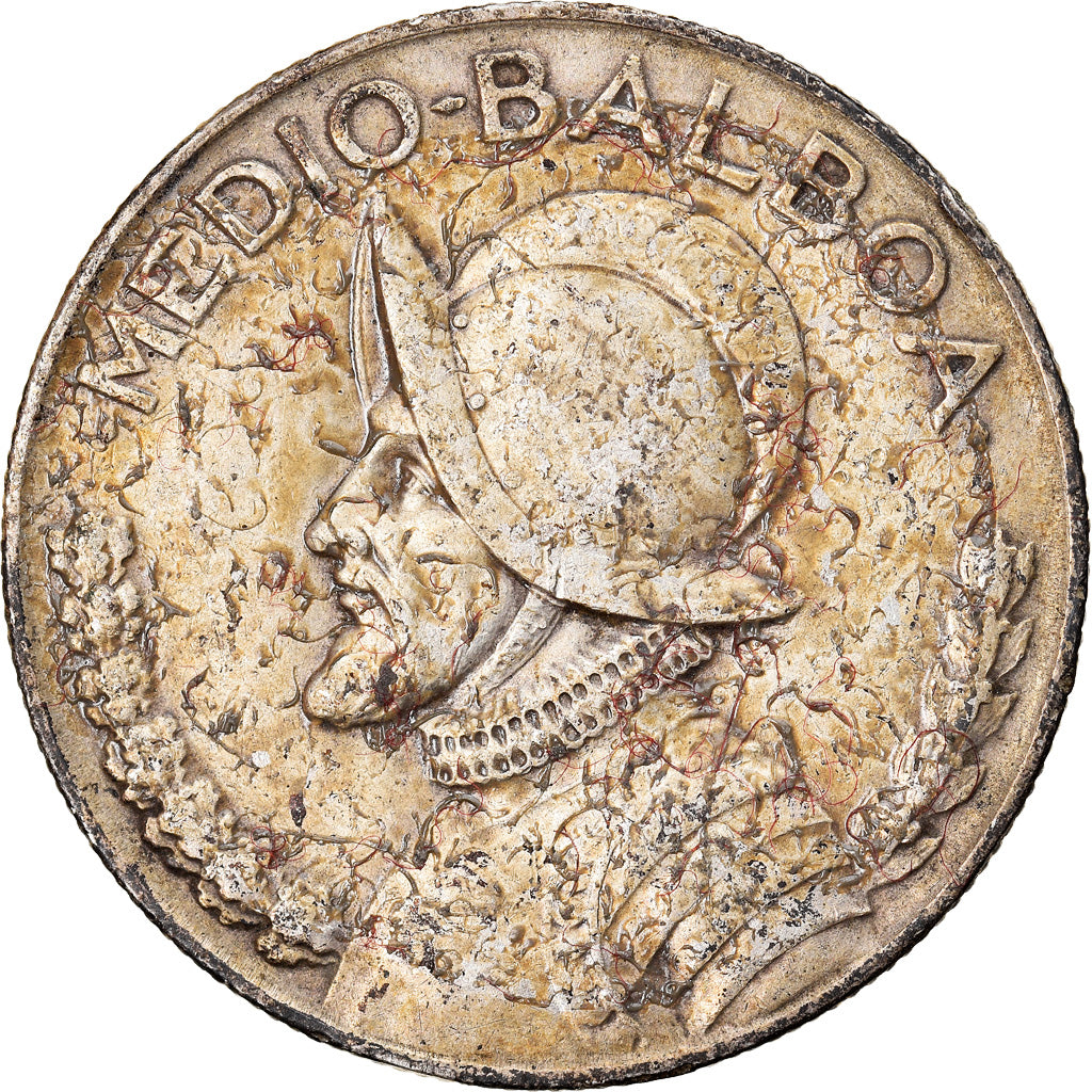 Monnaie, Panama, 1/2 Balboa, 1933, TTB, Argent, KM:12.1