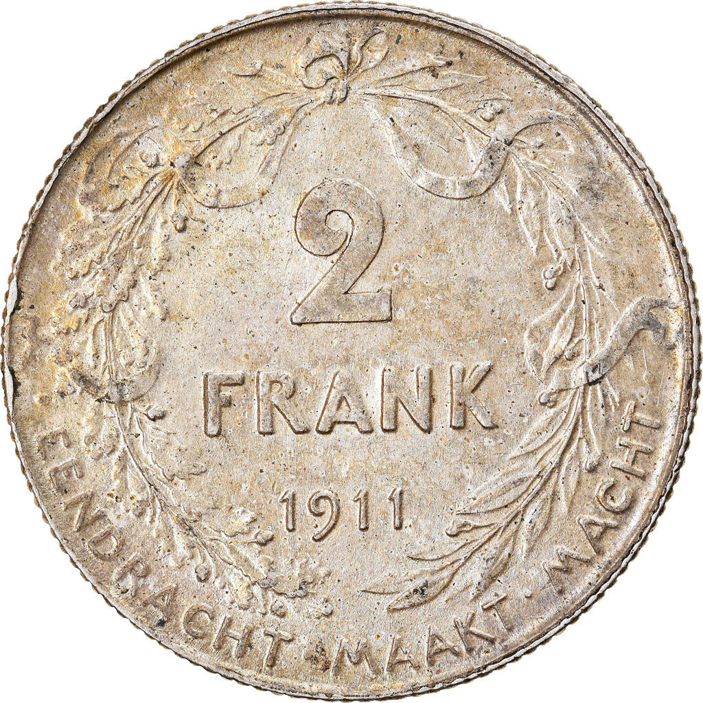 Monnaie, Belgique, 2 Francs, 2 Frank, 1911, TTB+, Argent, KM:75