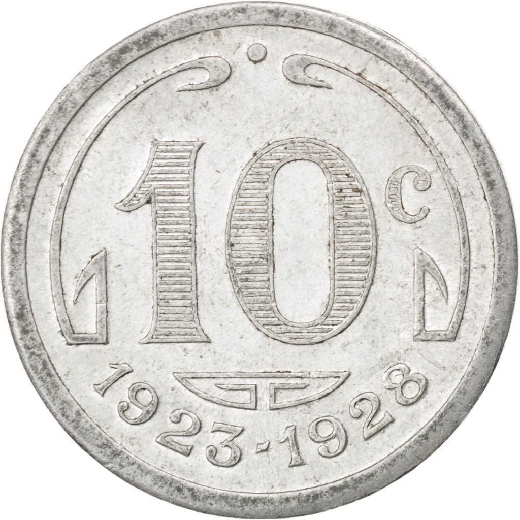 France, 10 Centimes, EF(40-45), Aluminium, Elie #10.2, 1.28