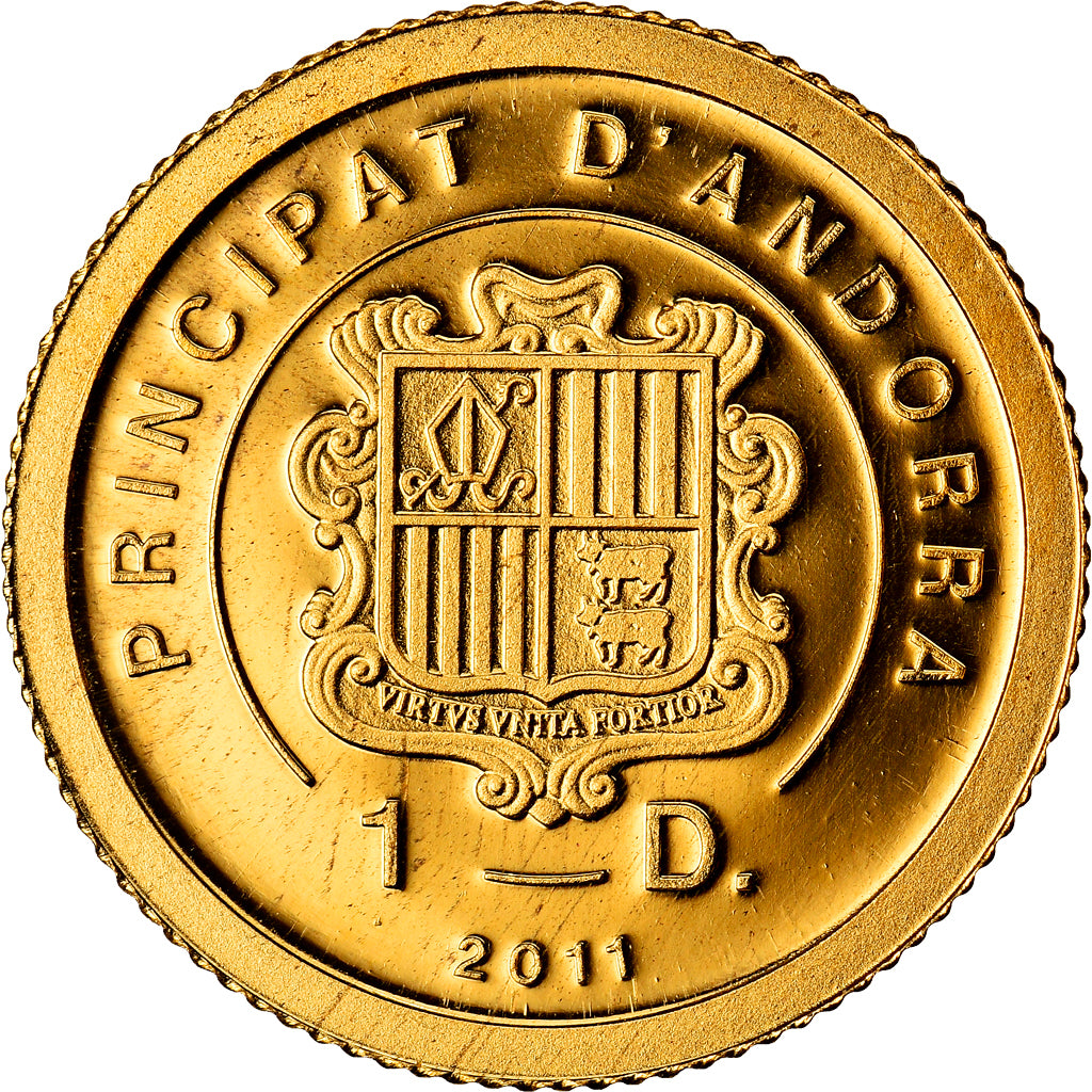 Francia, medalla, Napoléon Bonaparte, Principat Andorra, 2011, FDC, Oro