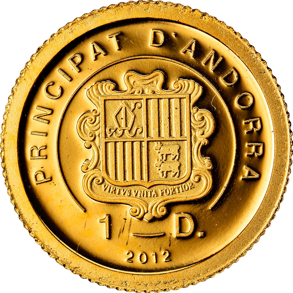 Münze, Andorra, Jeanne d'Arc, Diner, 2012, B.H. Mayer, STGL, Gold, KM:349