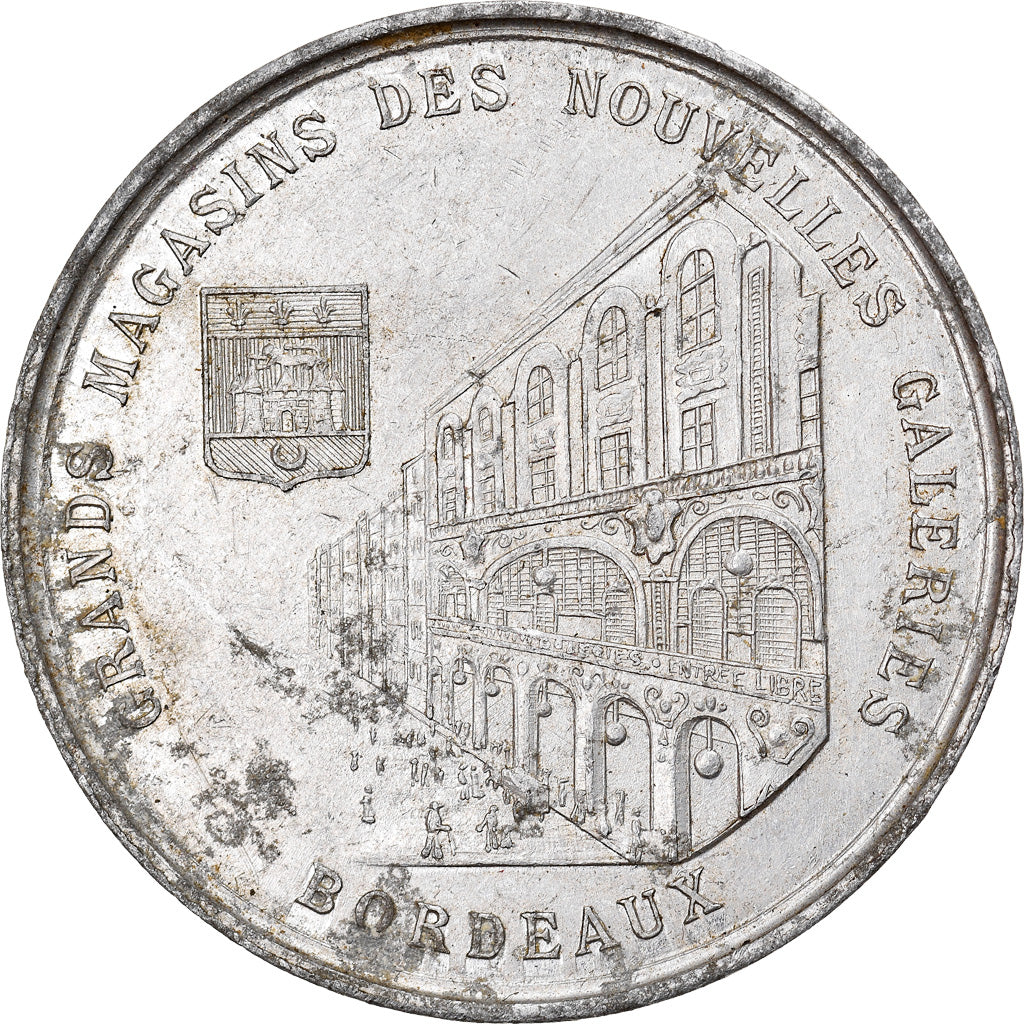 Monnaie, France, Nouvelles Galeries, Bordeaux, 1895, souvenir de l'exposition