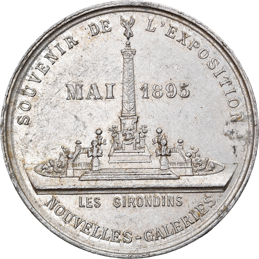 Monnaie, France, Nouvelles Galeries, Bordeaux, 1895, souvenir de l'exposition