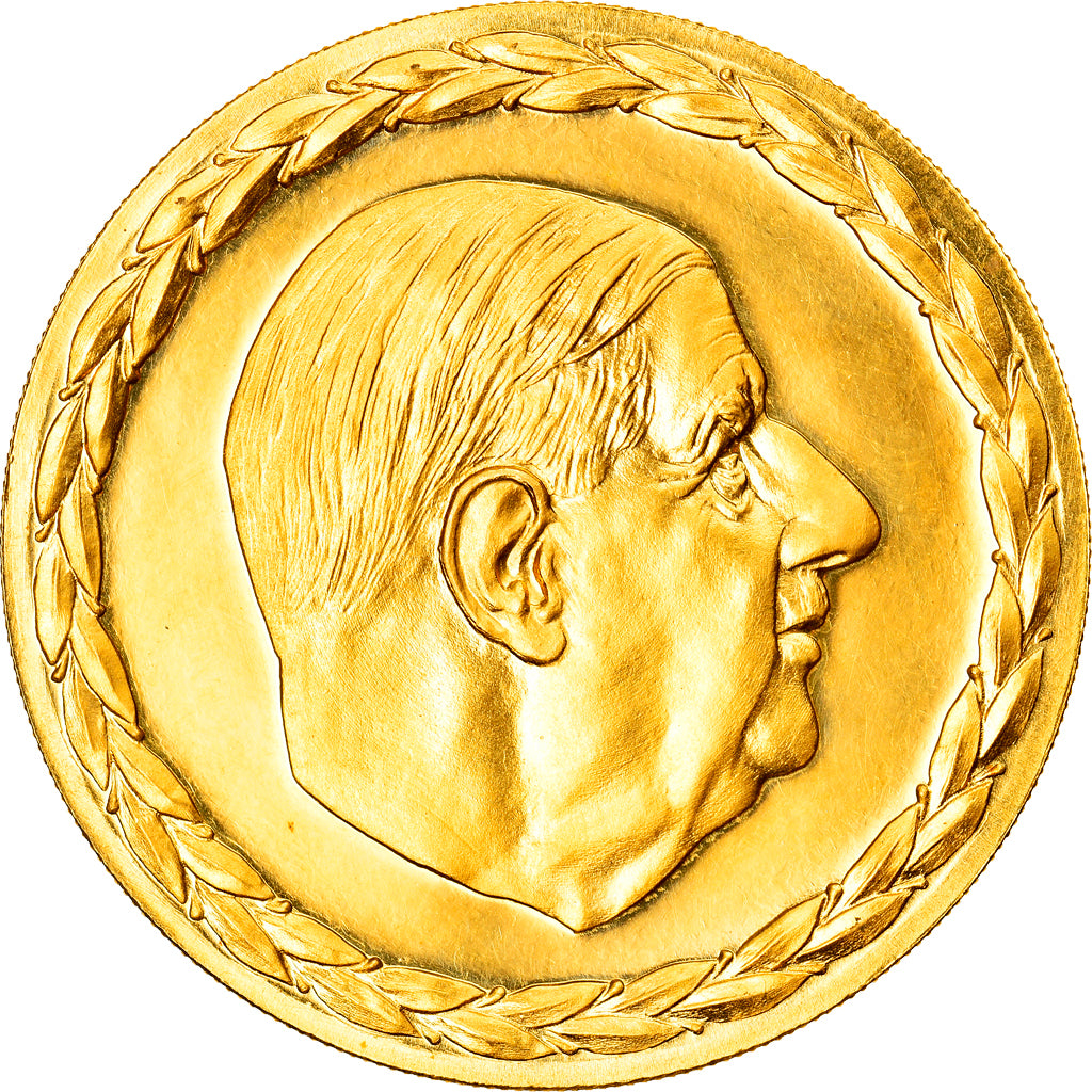 France, Médaille, Médaille commémorative en or du Général De Gaulle