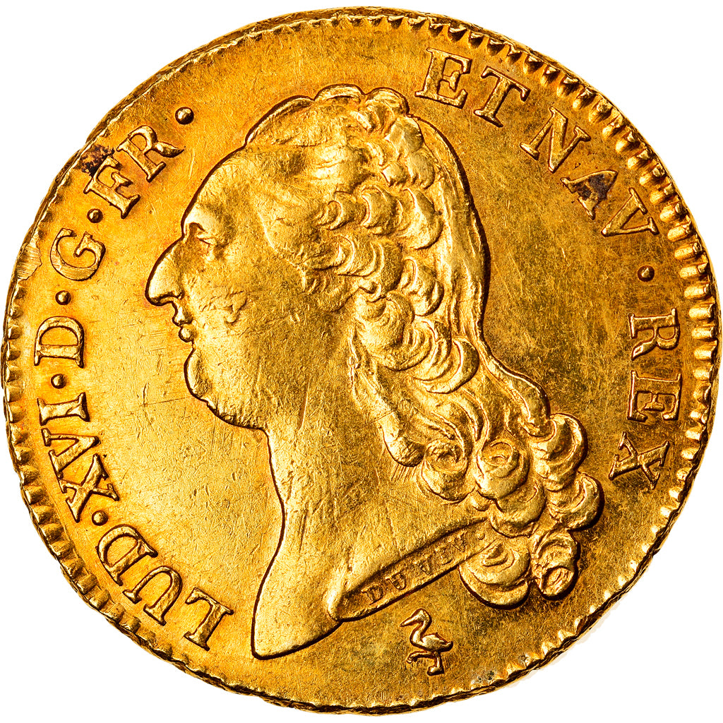 Coin, France, Louis XVI, Double louis d'or à la tête nue, 2 Louis D'or, 1786