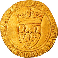 Coin, France, Charles VI, Ecu d'or, Uncertain Mint, AU(55-58), Gold