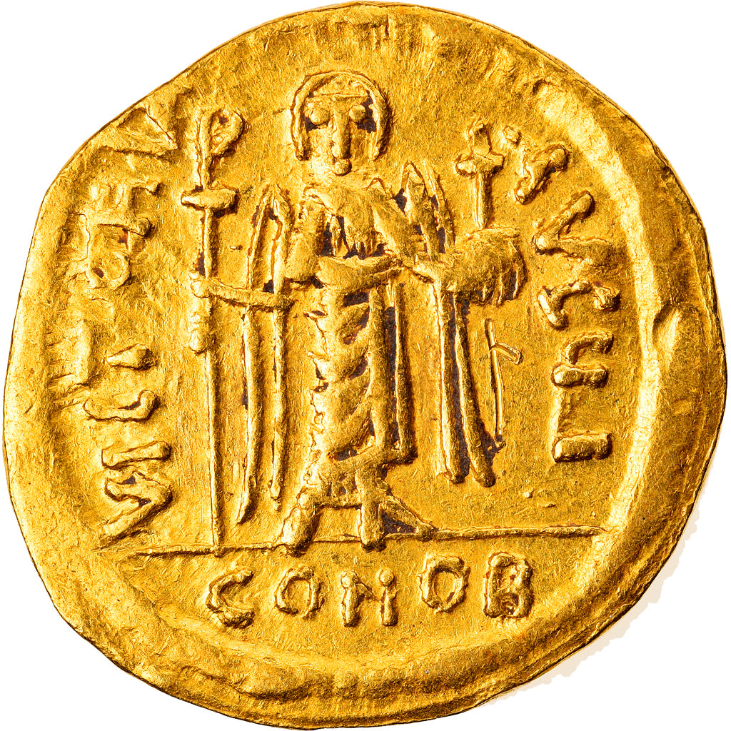 Coin, Phocas, Solidus, 603-607, Constantinople, EF(40-45), Gold, Sear:618