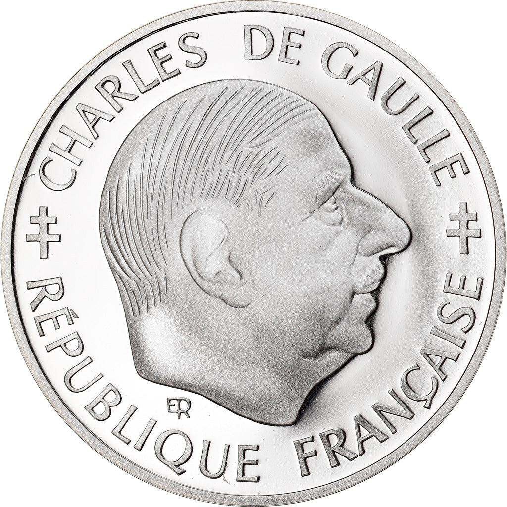 Monnaie, France, Charles de Gaulle, Franc, 1988, Paris, Proof, FDC, Argent