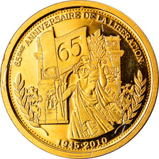 France, Medal, 65ème Anniversaire de la Libération, 2010, MS(65-70), Gold