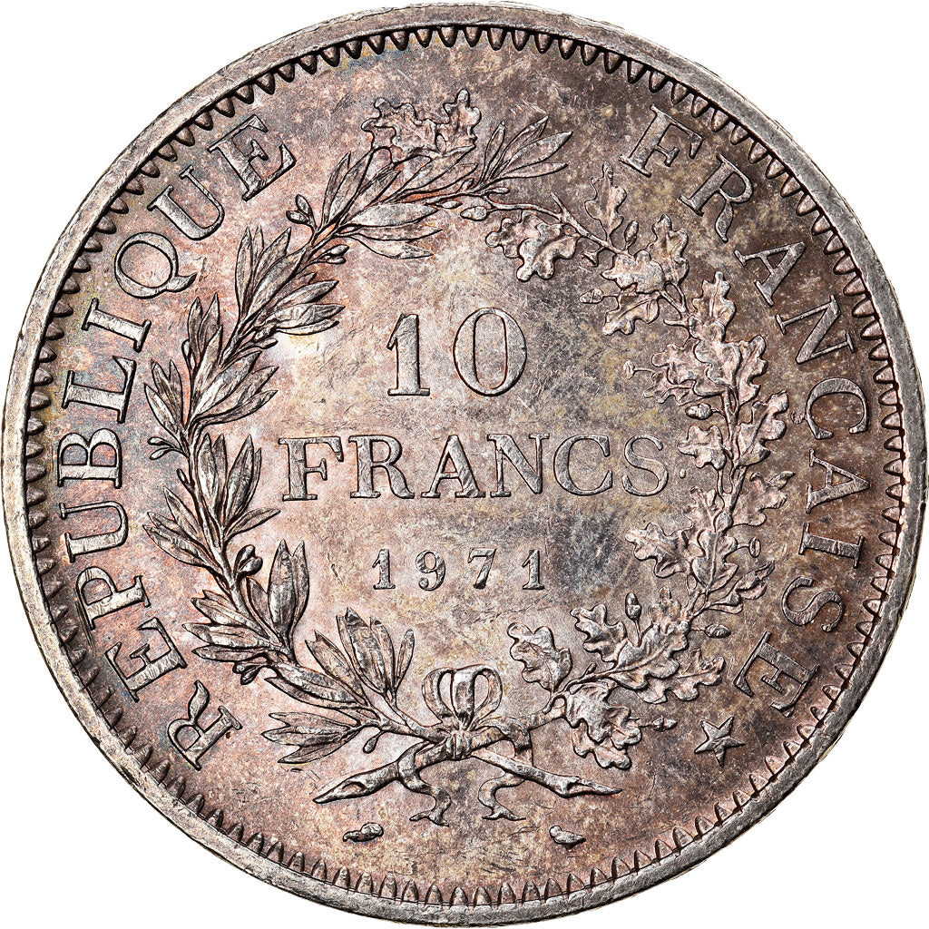 Coin, France, Hercule, 10 Francs, 1971, Paris, MS(60-62), Silver, KM:932