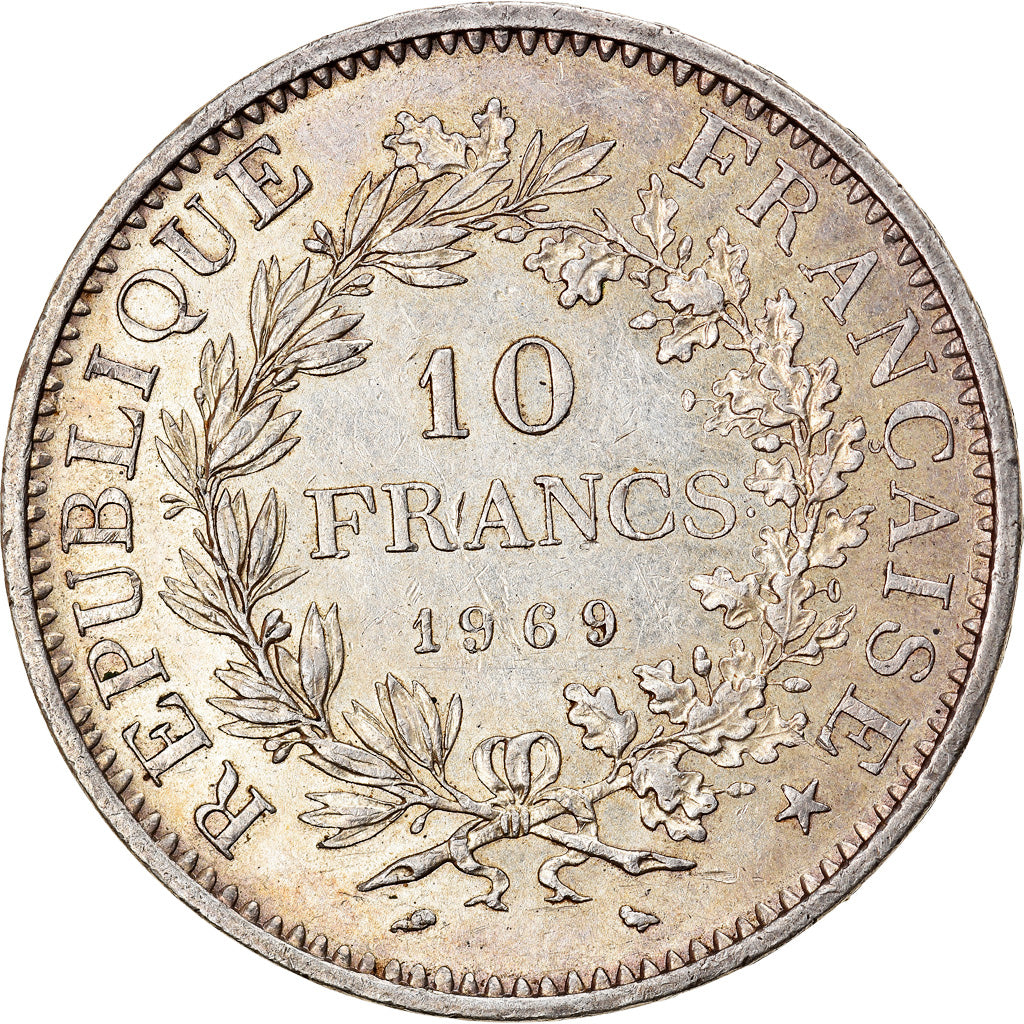 Moneta, Francja, Hercule, 10 Francs, 1969, Paris, AU(55-58), Srebro, KM:932