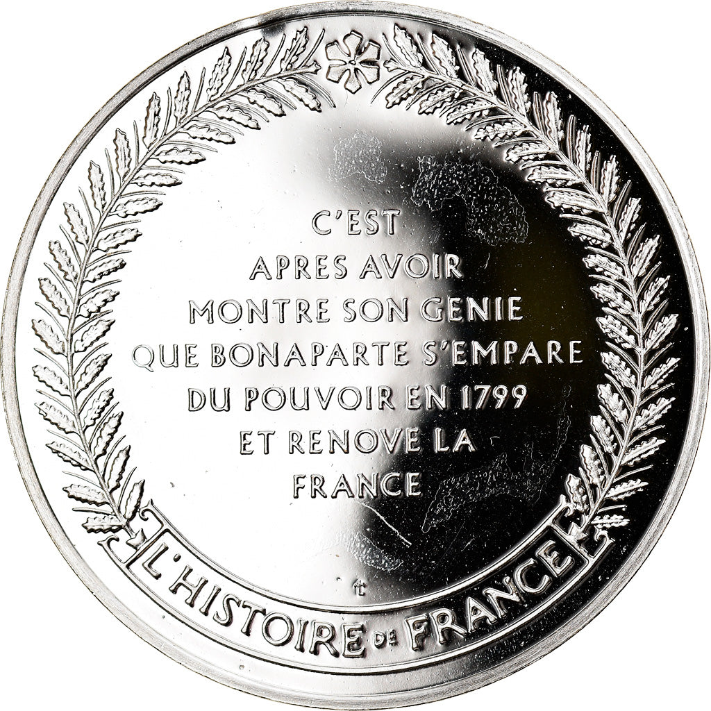 França, Medal, Bonaparte grand génie militaire, História, MS(64), Prata