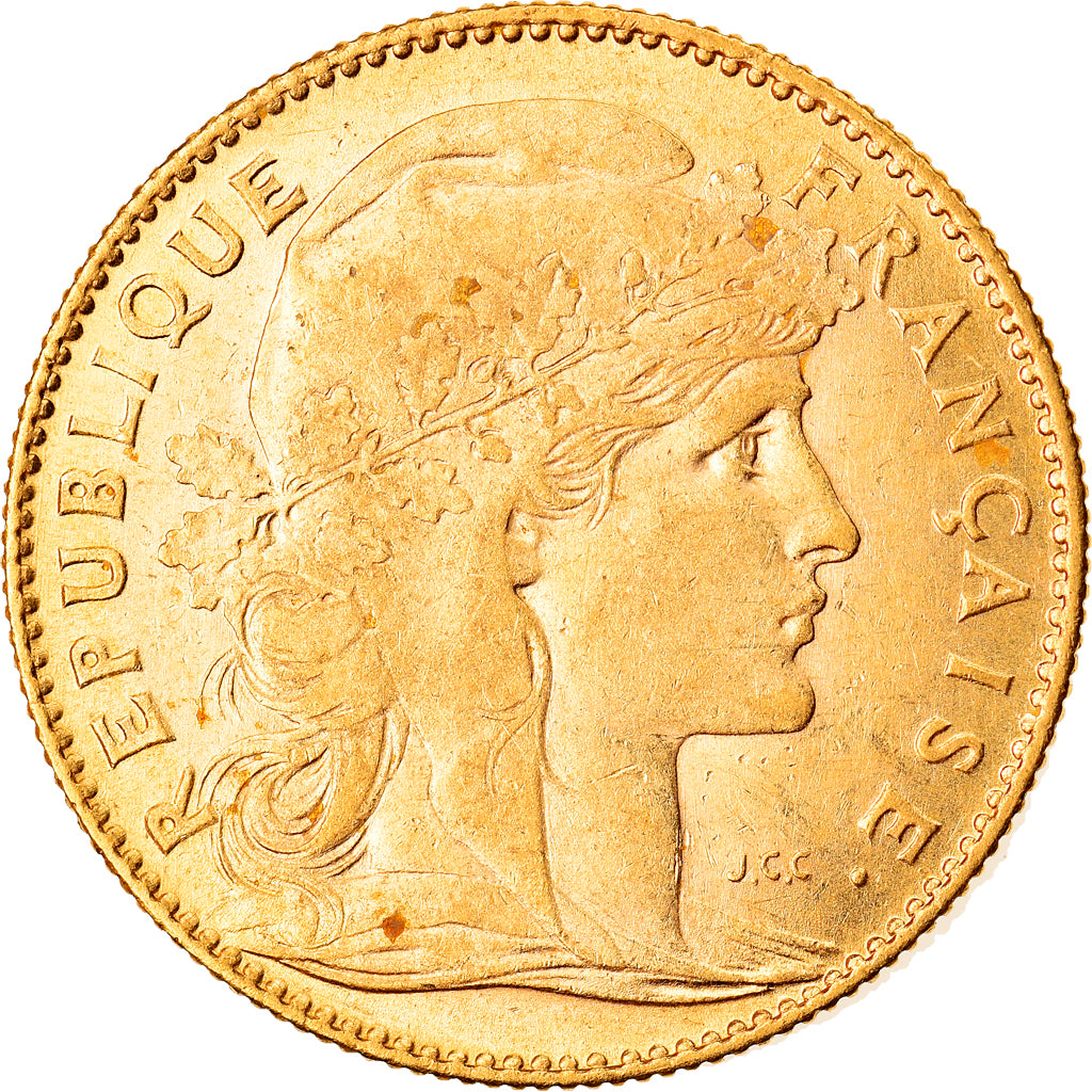 Coin, France, Marianne, 10 Francs, 1901, Paris, AU(50-53), Gold, KM:846