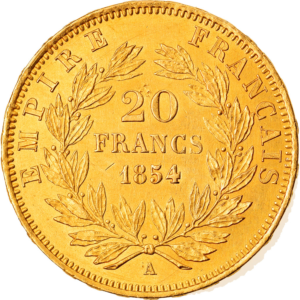 Münze, Frankreich, Napoleon III, Napoléon III, 20 Francs, 1854, Paris, SS+