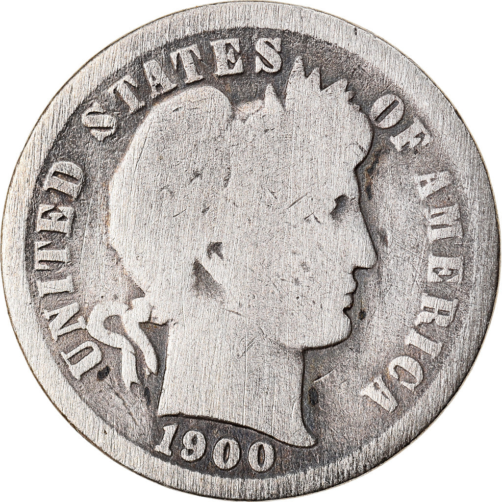 Monnaie, États-Unis, Barber Dime, Dime, 1900, U.S. Mint, Philadelphie, B+