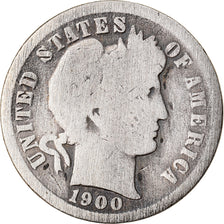 Monnaie, États-Unis, Barber Dime, Dime, 1900, U.S. Mint, Philadelphie, B+