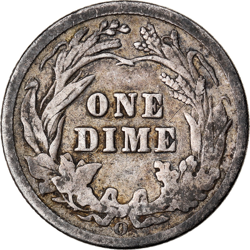 Moneda, Estados Unidos, Barber Dime, Dime, 1908, U.S. Mint, New Orleans, BC+
