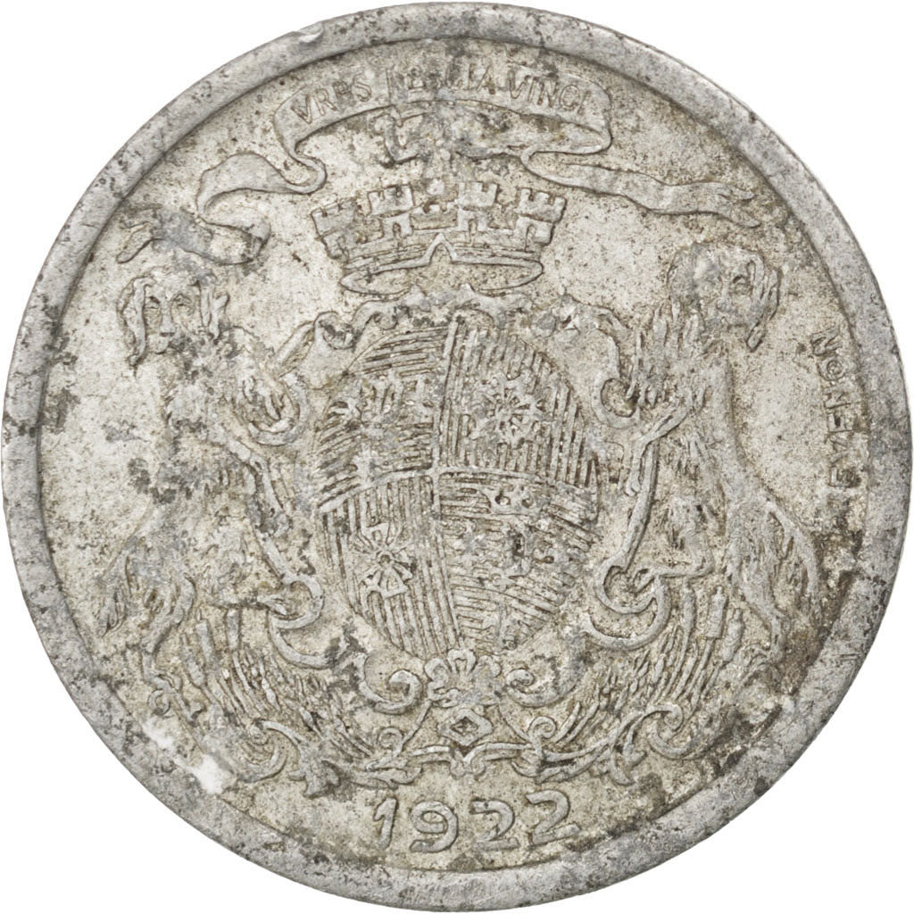 France, 25 Centimes, 1922, VF(20-25), Aluminium, Elie #10.3, 2.08
