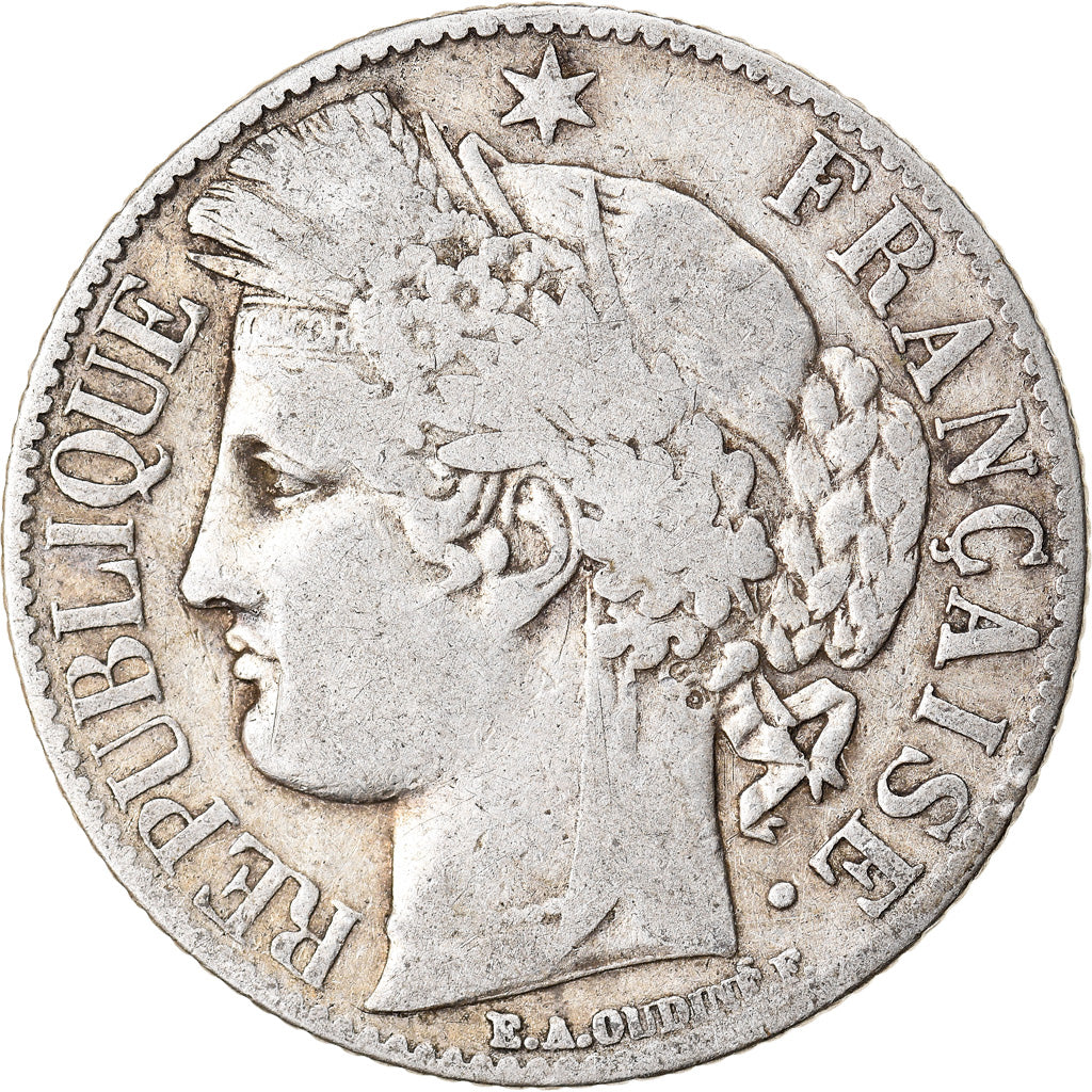 Coin, France, Cérès, Franc, 1887, Paris, VF(30-35), Silver, KM:822.1