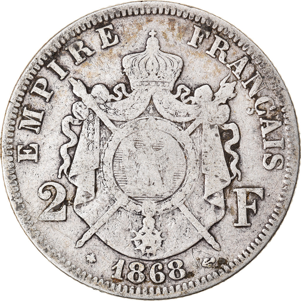 Münze, Frankreich, Napoleon III, Napoléon III, 2 Francs, 1868, Paris, S+