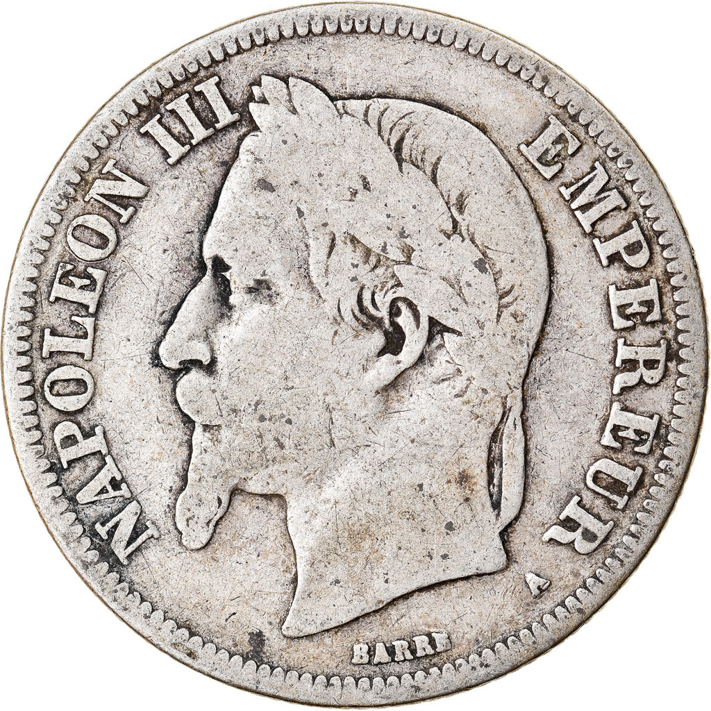 Coin, France, Napoleon III, Napoléon III, 2 Francs, 1869, Paris, VF(20-25)