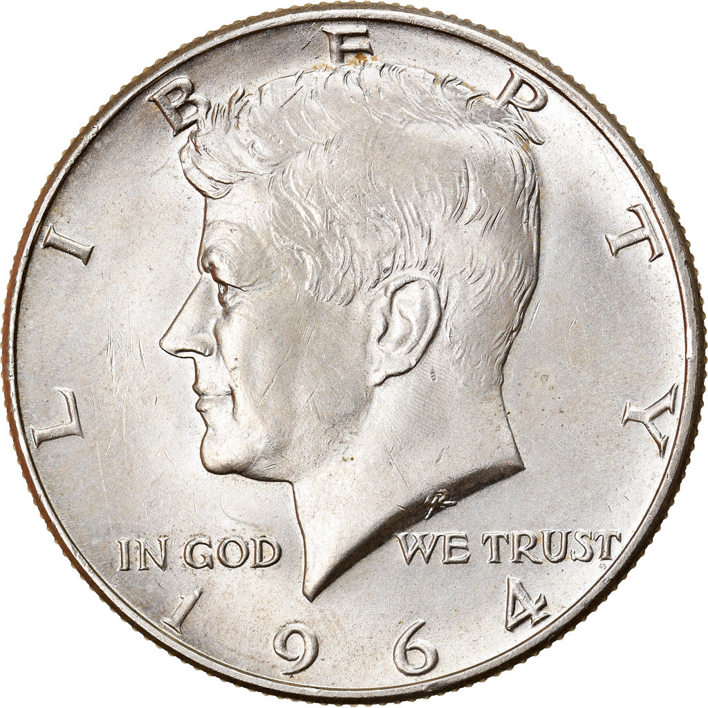 Coin, United States, Kennedy Half Dollar, Half Dollar, 1964, U.S. Mint, Denver