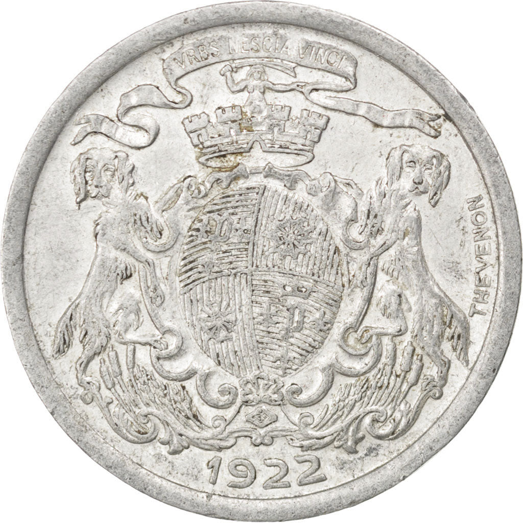France, 25 Centimes, 1922, EF(40-45), Aluminium, Elie #10.3, 2.02