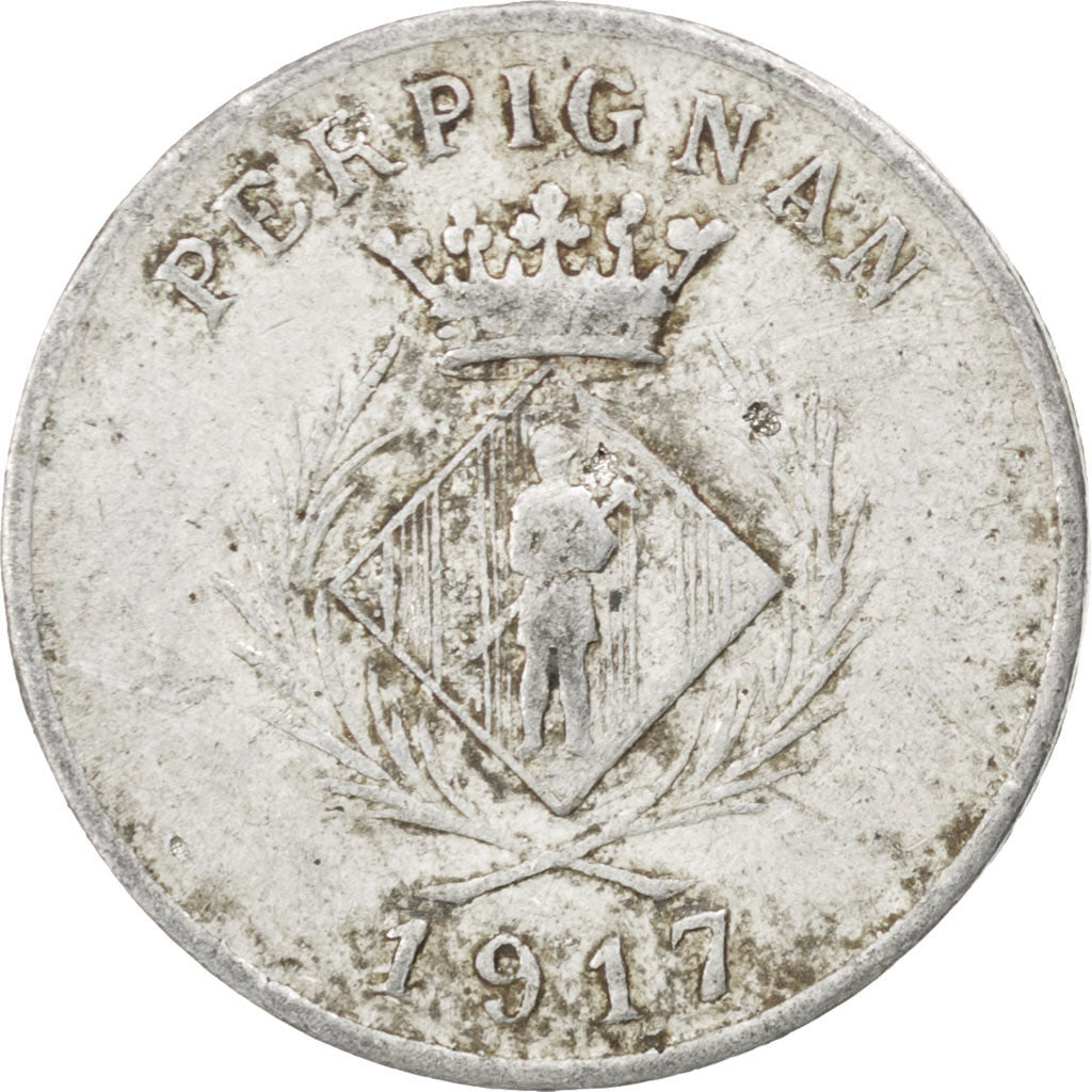 France, 5 Centimes, 1917, VF(30-35), Aluminium, Elie #10.1, 0.79