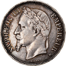 Moneta, Francja, Napoléon III, 5 Francs, 1869, Strasbourg, EF(40-45), Srebro