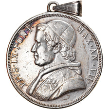 Moneda, Estados italianos, PAPAL STATES, Pius IX, Scudo, 1853, Rome, BC+, Plata