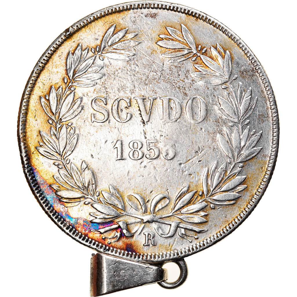 Moneda, Estados italianos, PAPAL STATES, Pius IX, Scudo, 1853, Rome, BC+, Plata
