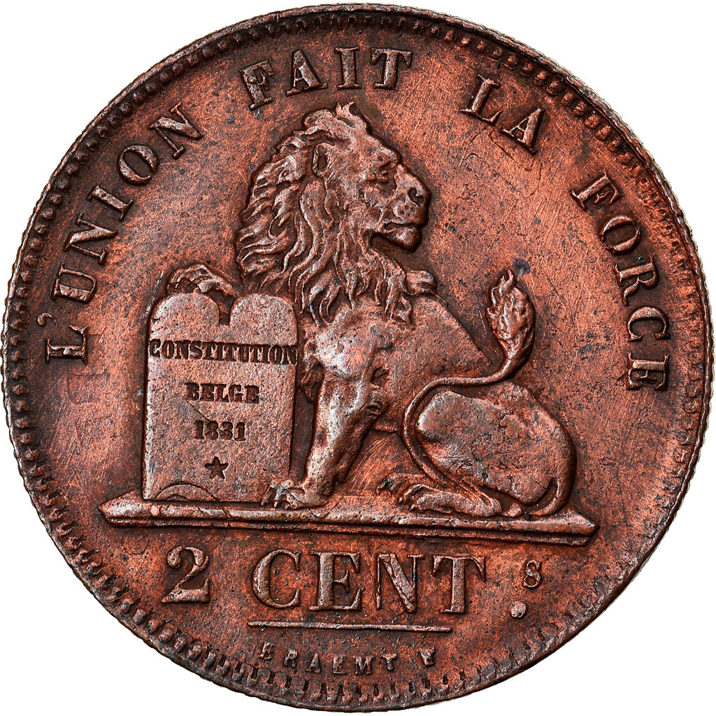 Coin, Belgium, Leopold I, 2 Centimes, 1836, AU(50-53), Copper, KM:4.2