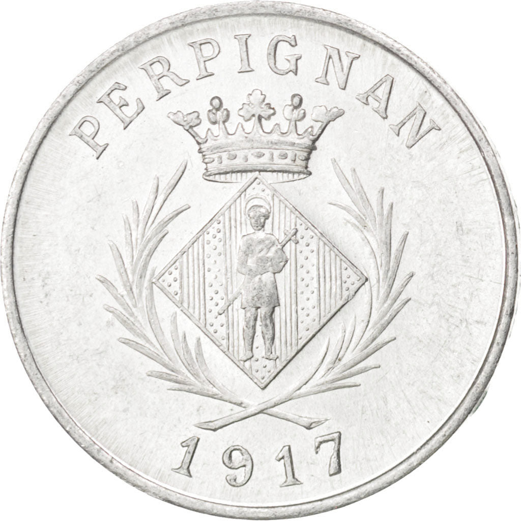 France, 5 Centimes, 1917, AU(55-58), Aluminium, Elie #10.1, 0.86