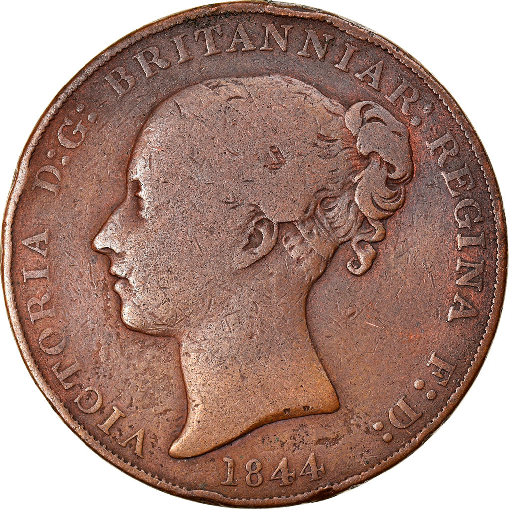Coin, Jersey, Victoria, 1/13 Shilling, 1844, VF(20-25), Copper, KM:3
