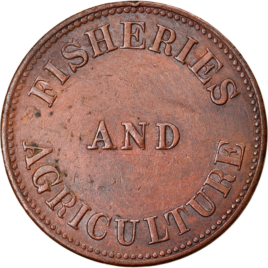 Canada, Halfpenny Token, fisheries and agriculture, Business & industry, 1858