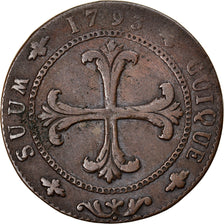 Coin, SWISS CANTONS, NEUCHATEL, 4 Kreuzer, 1793, Neuenburg, EF(40-45), Billon