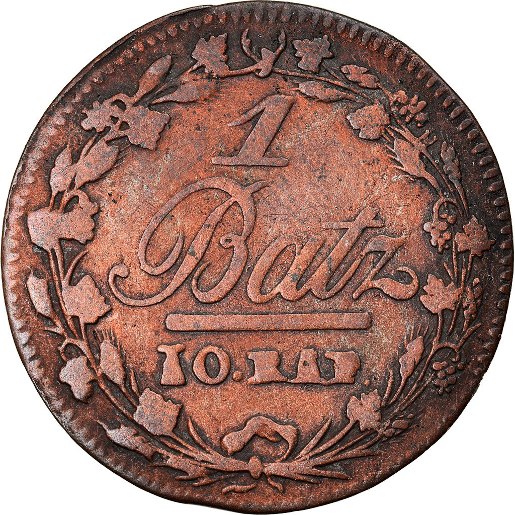 Moneta, CANTONI SVIZZERI, VAUD, Batzen-10 Rappen, 1806, MB+, Biglione, KM:8