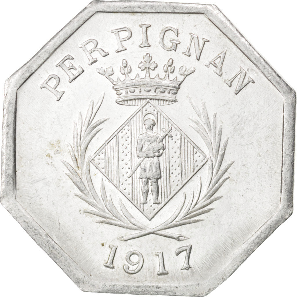France, 10 Centimes, 1917, AU(55-58), Aluminium, Elie #10.2, 1.01