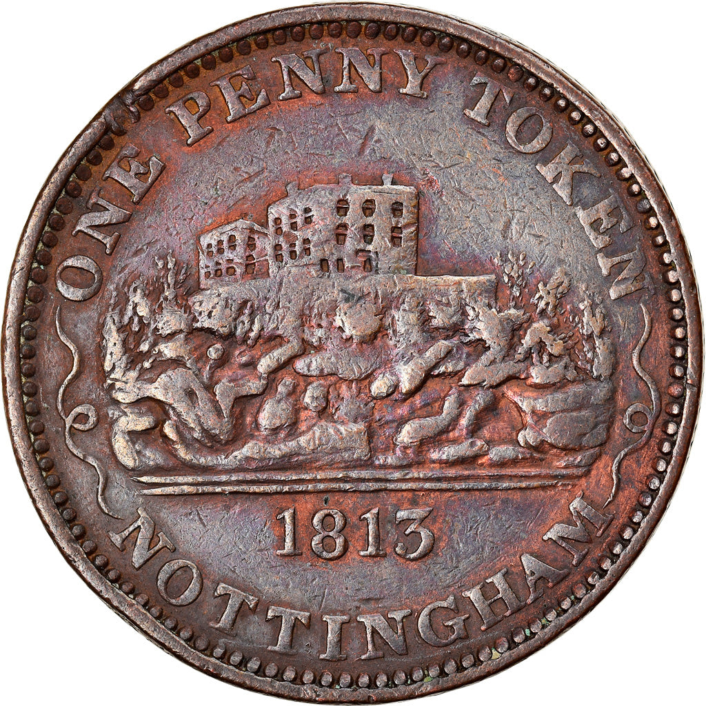 Coin, Great Britain, Nottinghamshire, J. M. Fellows, Penny Token, 1813