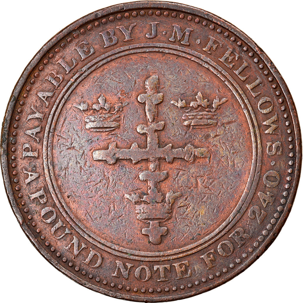 Coin, Great Britain, Nottinghamshire, J. M. Fellows, Penny Token, 1813
