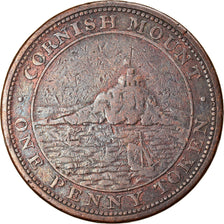 Coin, Great Britain, Cornish Mount, Penny Token, VF(30-35), Copper, Withers:696