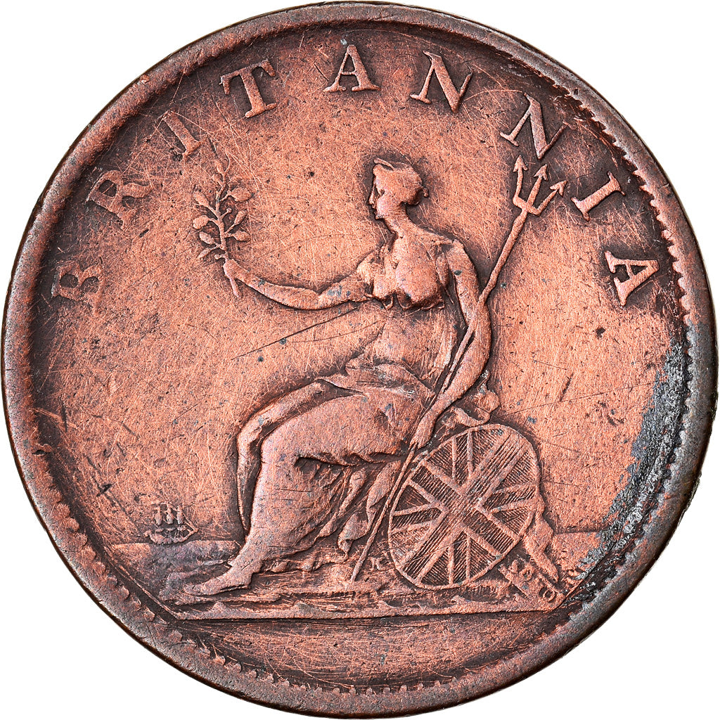 Coin, Great Britain, George III, 1/2 Penny, 1807, VF(20-25), Copper, KM:662